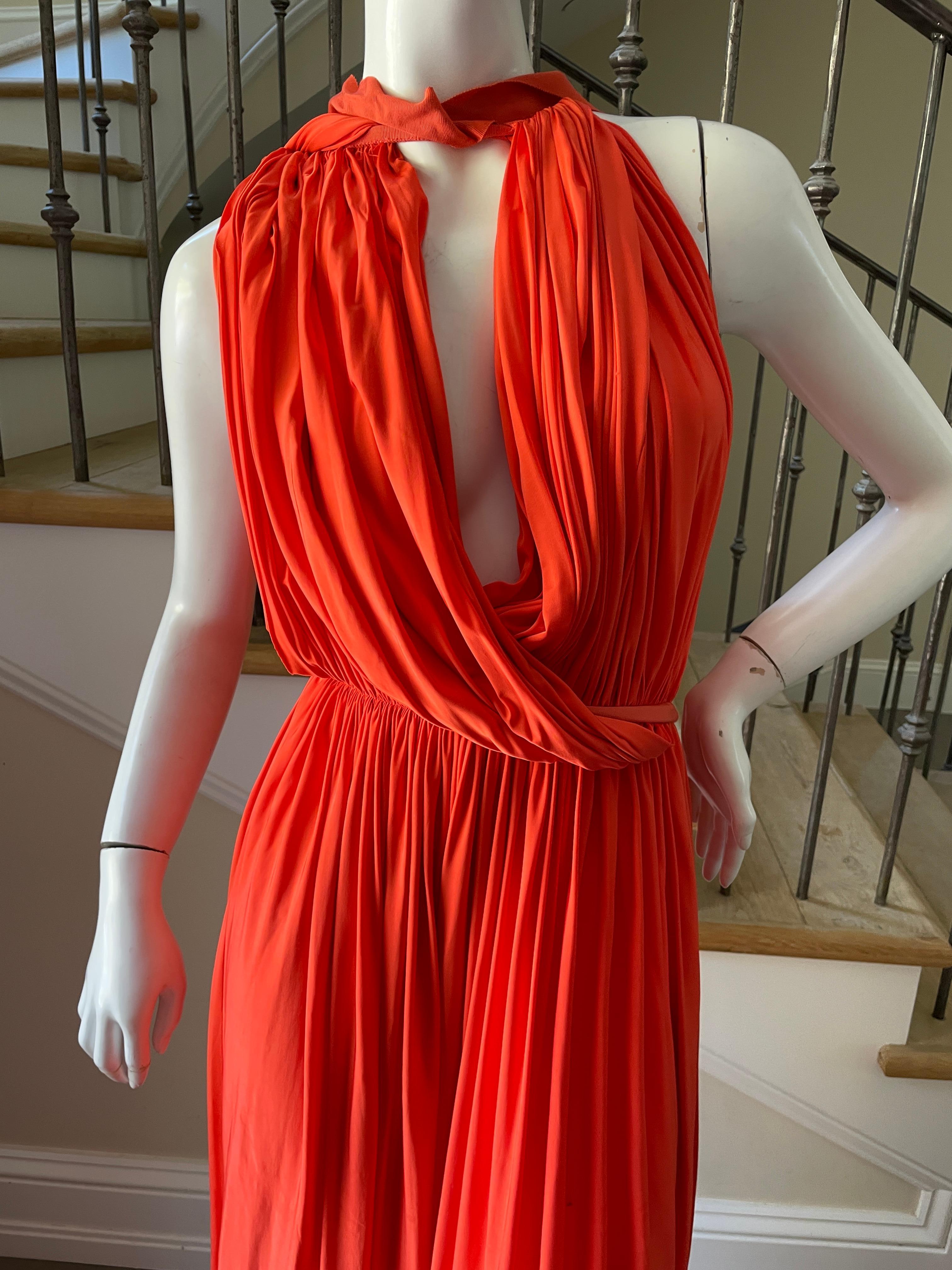 Red Lanvin by Alber Elbaz Resort 2014 Orange Goddess Gown