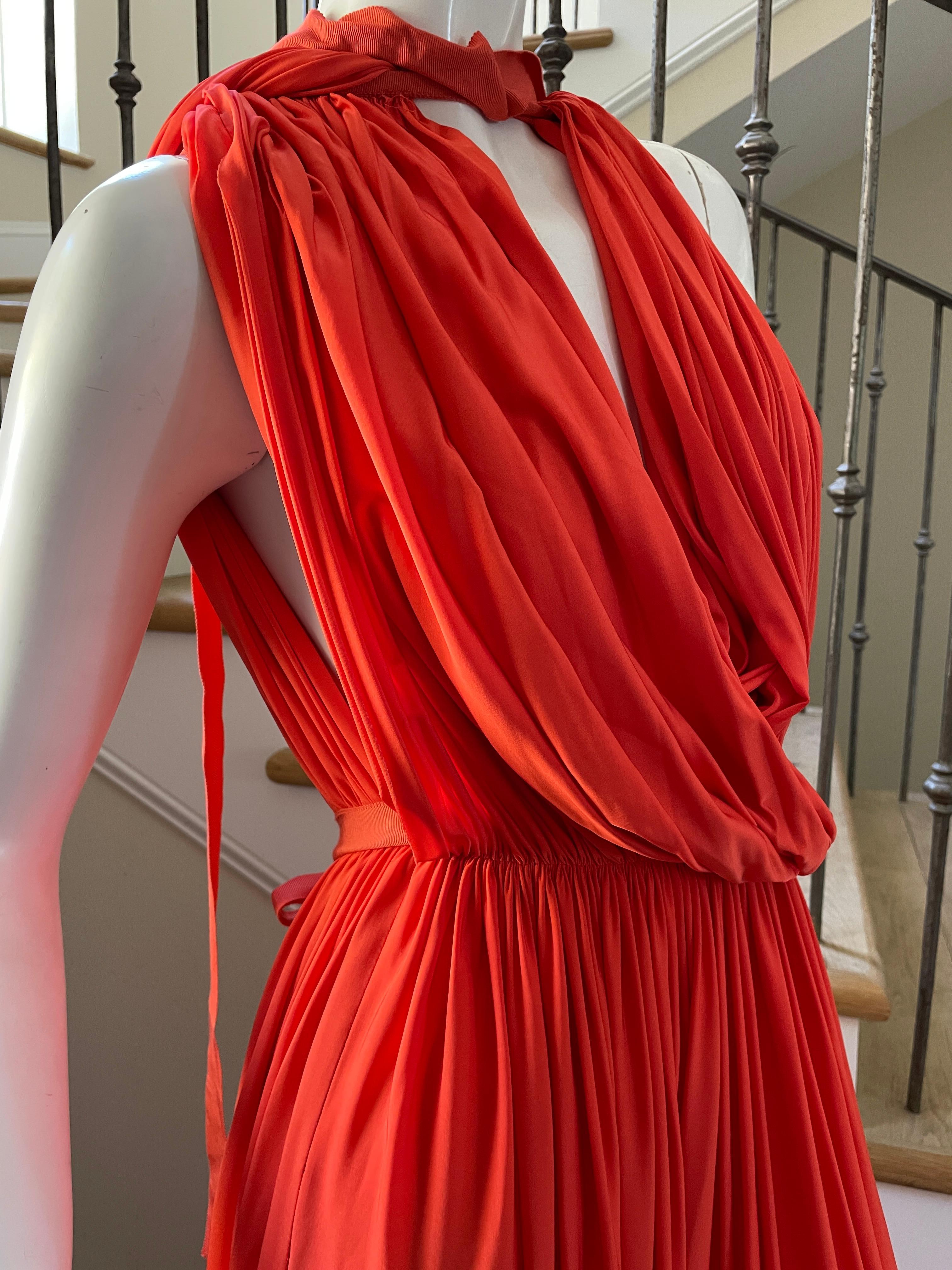 Lanvin by Alber Elbaz Resort 2014 Orange Goddess Gown 1