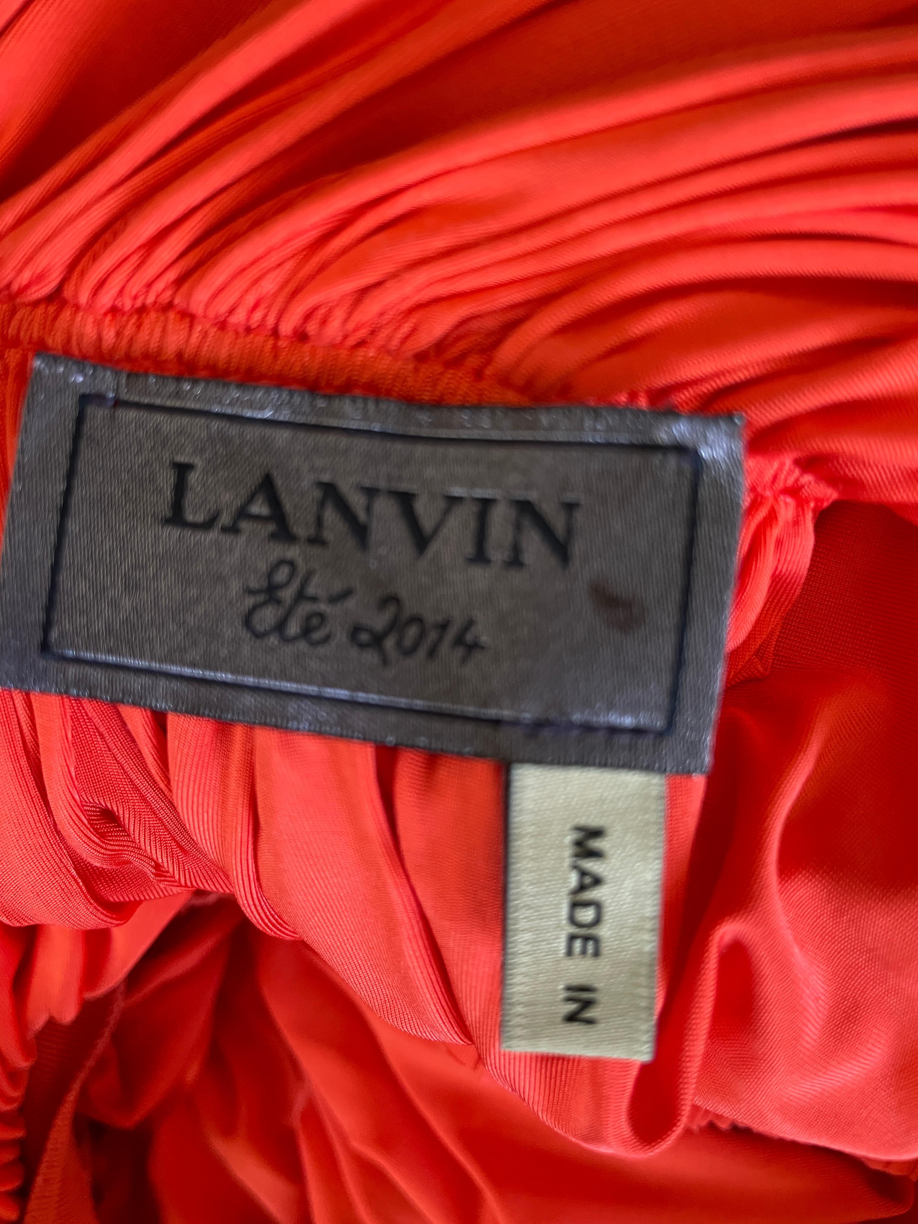 Lanvin by Alber Elbaz Resort 2014 Orange Goddess Gown 3