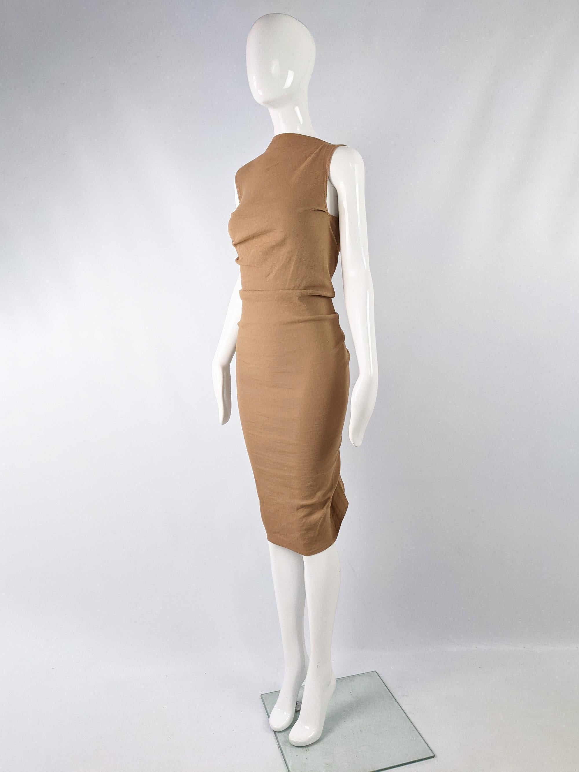 Lanvin by Alber Elbaz Ruched Linen Dress In Excellent Condition In Doncaster, South Yorkshire