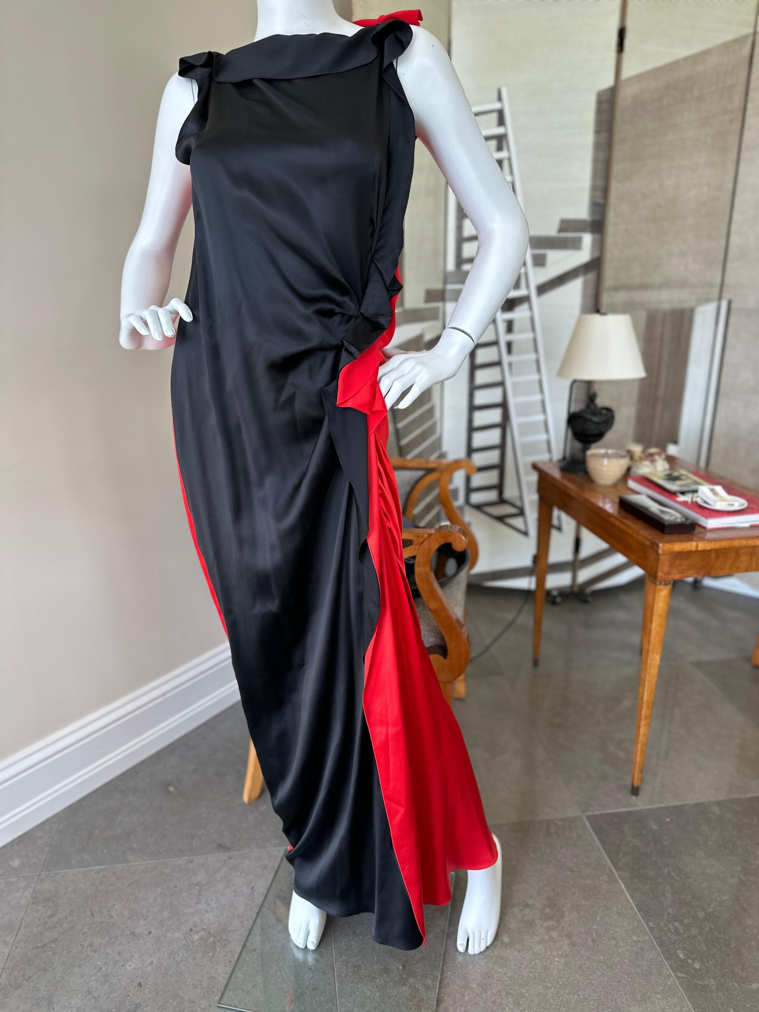 Lanvin by Alber Elbaz Silk Colorblock Evening Dress from Spring 2013
 So beautiful, much prettier in person.
Size 36 but runs large
 Bust 40