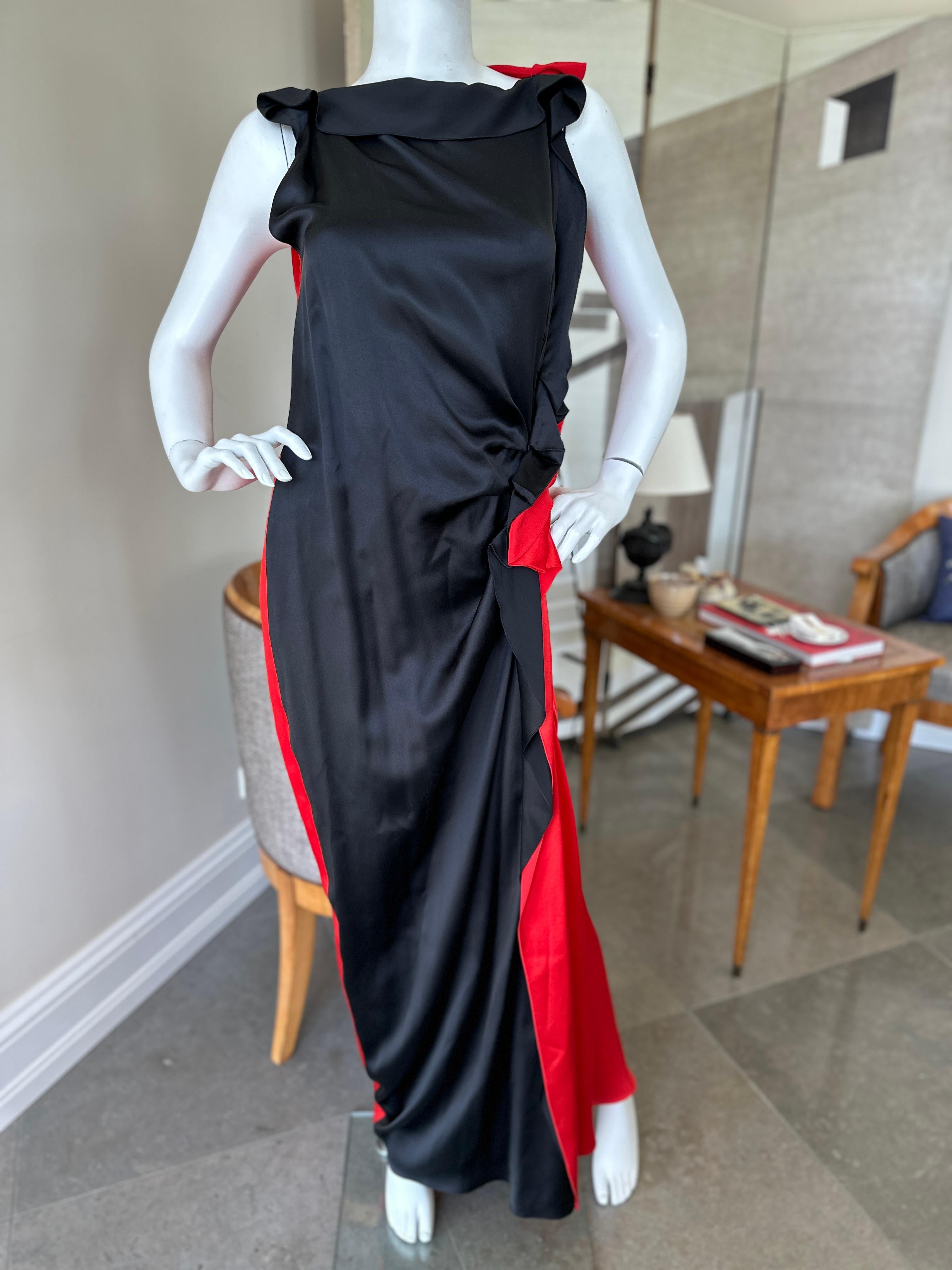 Lanvin by Alber Elbaz Silk Colorblock Evening Dress from Spring 2013 In Excellent Condition For Sale In Cloverdale, CA