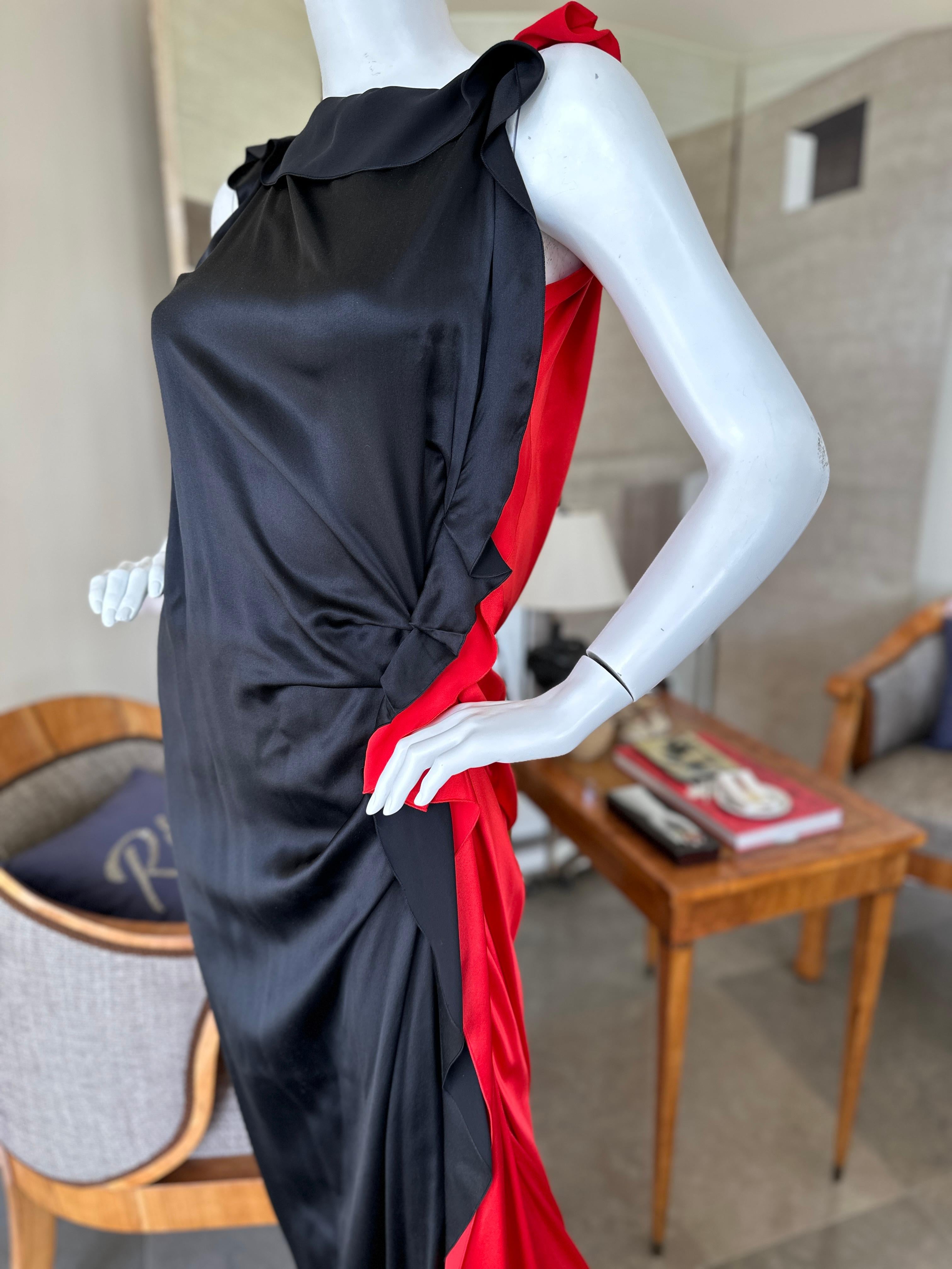 Lanvin by Alber Elbaz Silk Colorblock Evening Dress from Spring 2013 For Sale 3