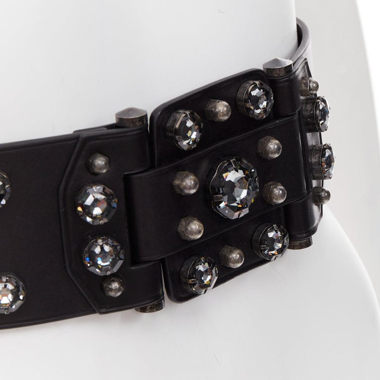 LANVIN calfskin leather crystal embellished panelled  display picture 3