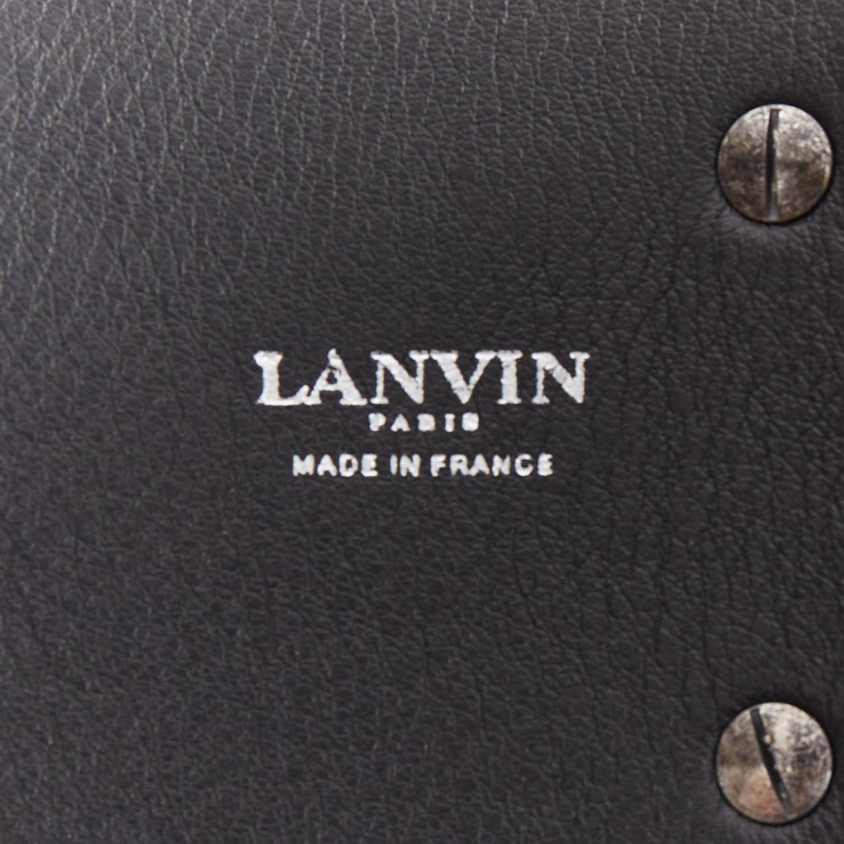 LANVIN Gürtel aus Kalbsleder mit kristallbesetztem, getäfeltem Statement-Gürtel S im Angebot 3