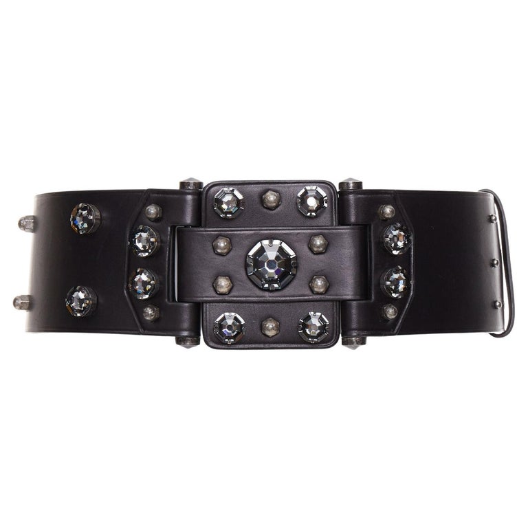 Lanvin Rust Red Velvet Double Crystal-Buckle Waist Belt lanvin red velvet - Gem main image 2