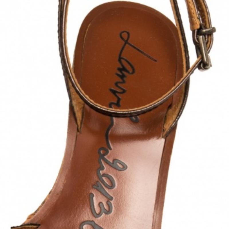 Sandales compensées Lanvin en toile et cuir avec nœud python imprimé, taille 39 2
