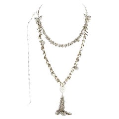 Lanvin Charms Necklace in Silver Tone