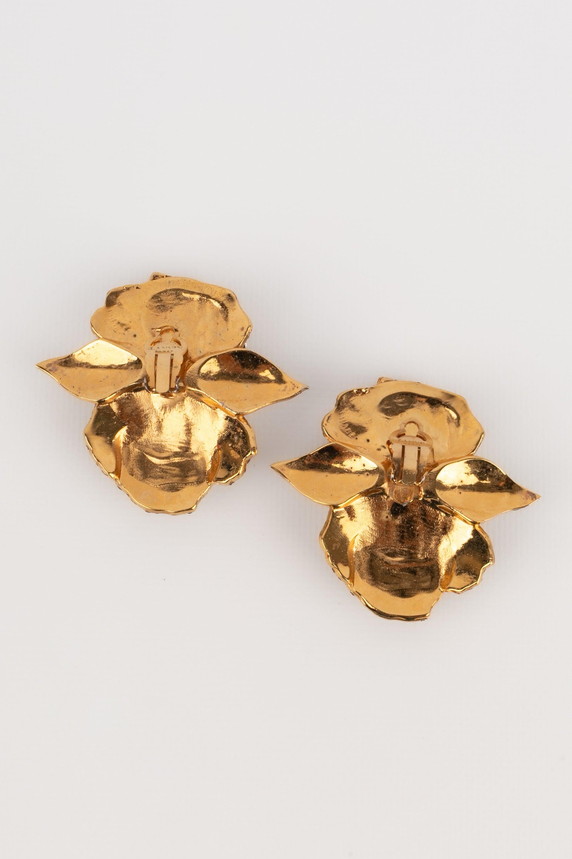 Lanvin Clip-on Earrings Haute Couture In Excellent Condition For Sale In SAINT-OUEN-SUR-SEINE, FR