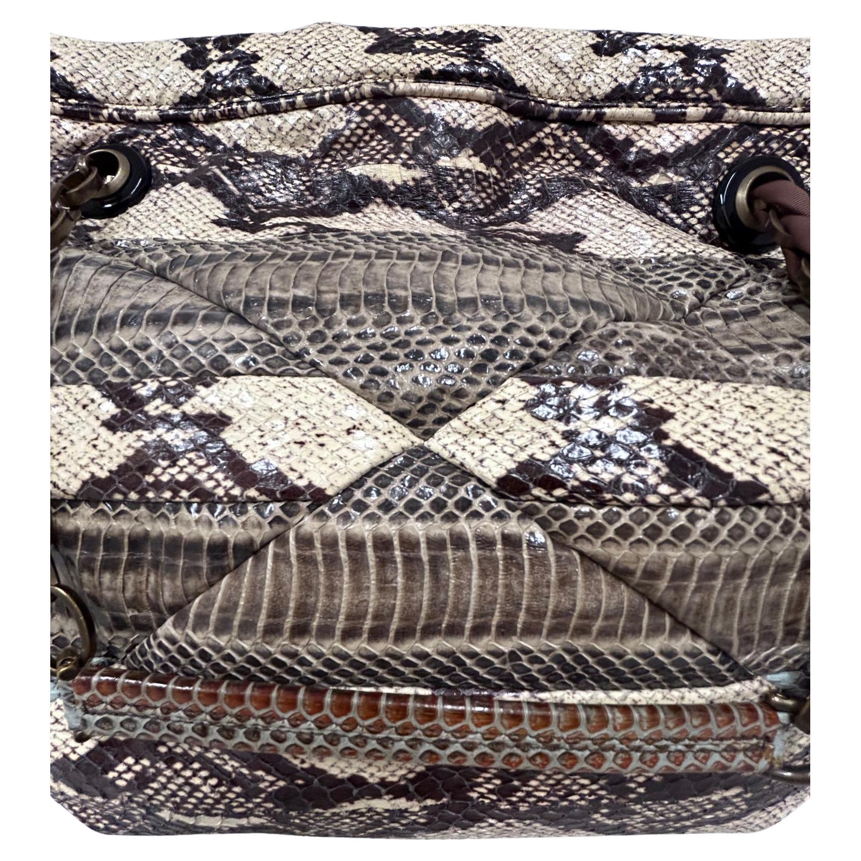 Lanvin Cold Water Snakeskin Shoulder Bag In New Condition For Sale In Queens Village, NY