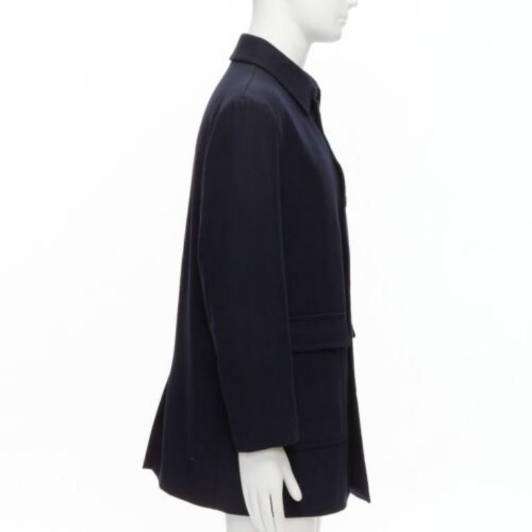 LANVIN Collection in lana misto lana classica con bottoni a conchiglia cappotto lungo IT48 M. In condizioni ottime in vendita a Hong Kong, NT