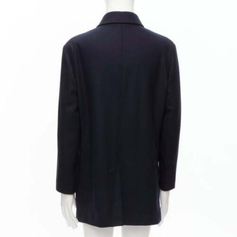 Uomo LANVIN Collection in lana misto lana classica con bottoni a conchiglia cappotto lungo IT48 M. in vendita