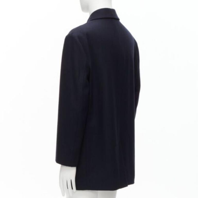 LANVIN Collection in lana misto lana classica con bottoni a conchiglia cappotto lungo IT48 M. in vendita 1