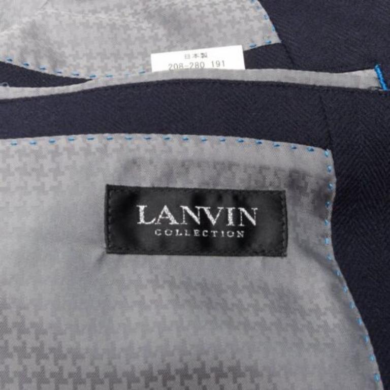 LANVIN Collection in lana misto lana classica con bottoni a conchiglia cappotto lungo IT48 M. in vendita 3