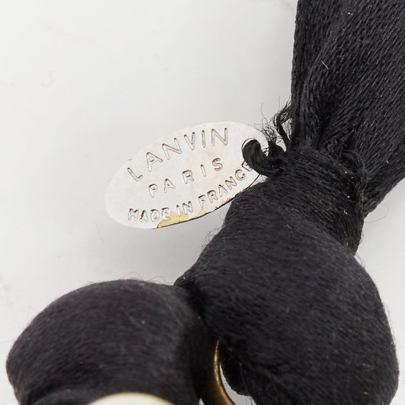 LANVIN Collier Collar multiperlas con lazo negro en Nuevo estado para la venta en Hong Kong, NT