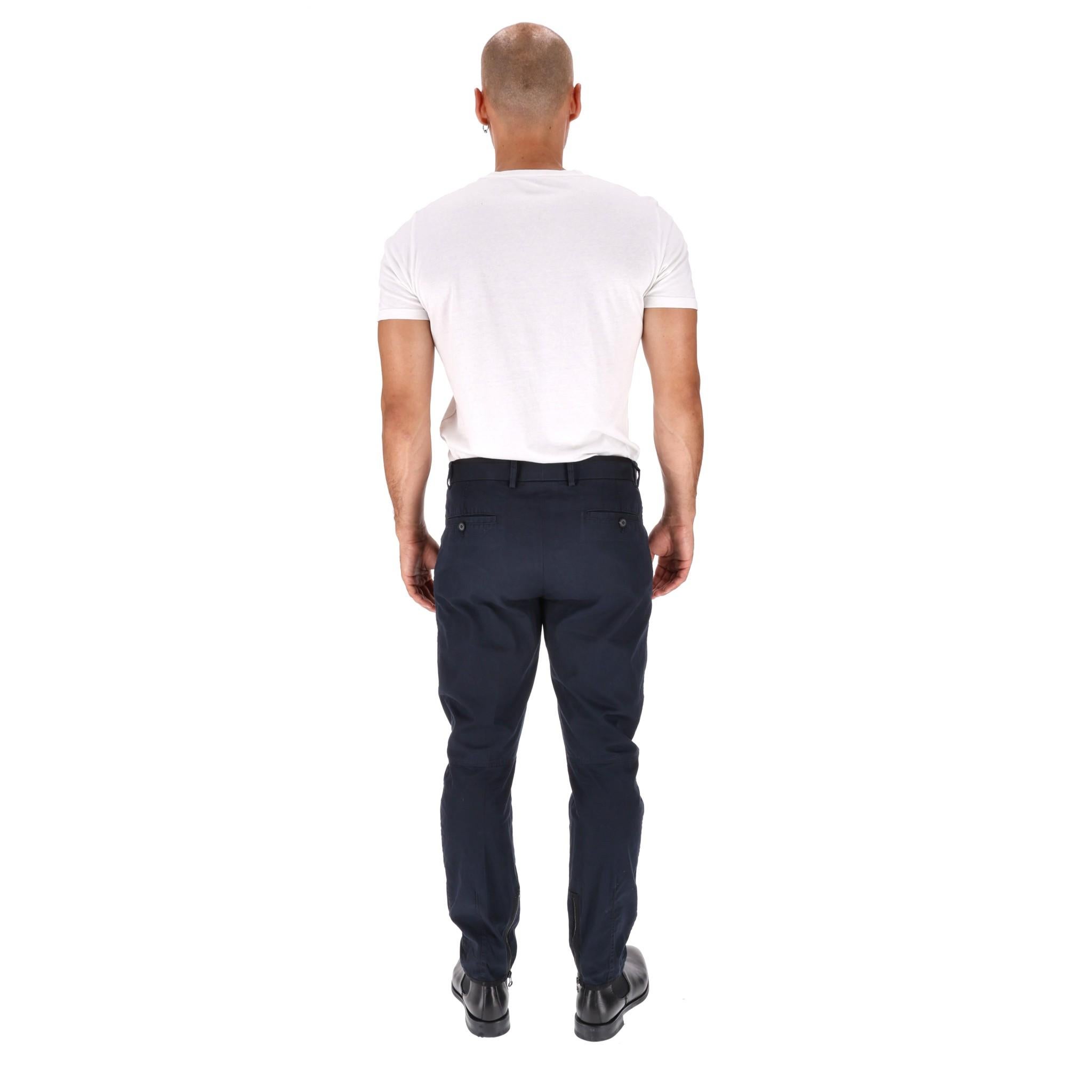 Lanvin - Pantalon en coton avec poignets zippés Bon état - En vente à London, GB