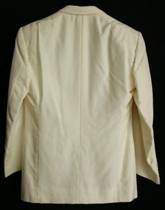 LANVIN "New" Couture Silk Men's Cream Jacket, Black Trousers Suit - Unworn