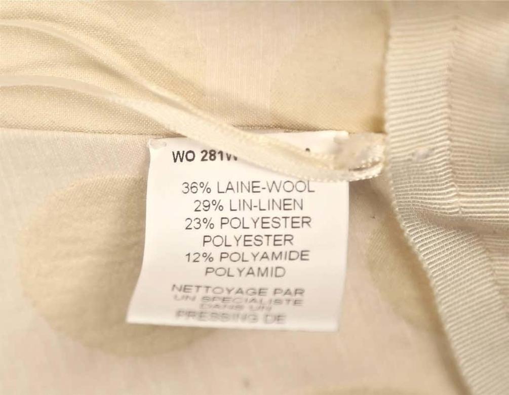 LANVIN cream ruched strapless gown In Excellent Condition In San Fransisco, CA