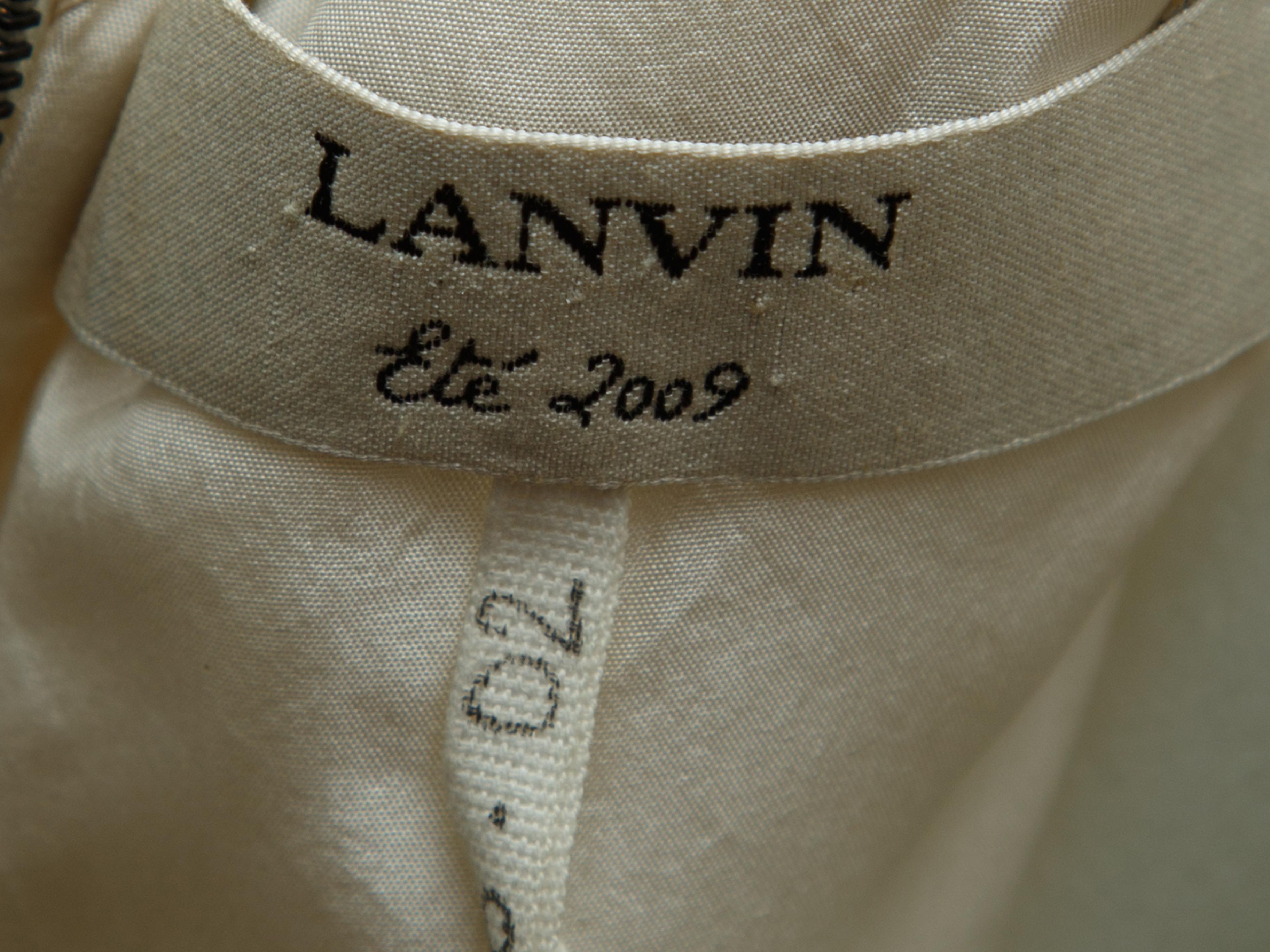 Lanvin Cream Summer 2009 Silk Gown In Good Condition In New York, NY