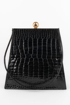 Lanvin Crocodile Black Exotic Leather Bag