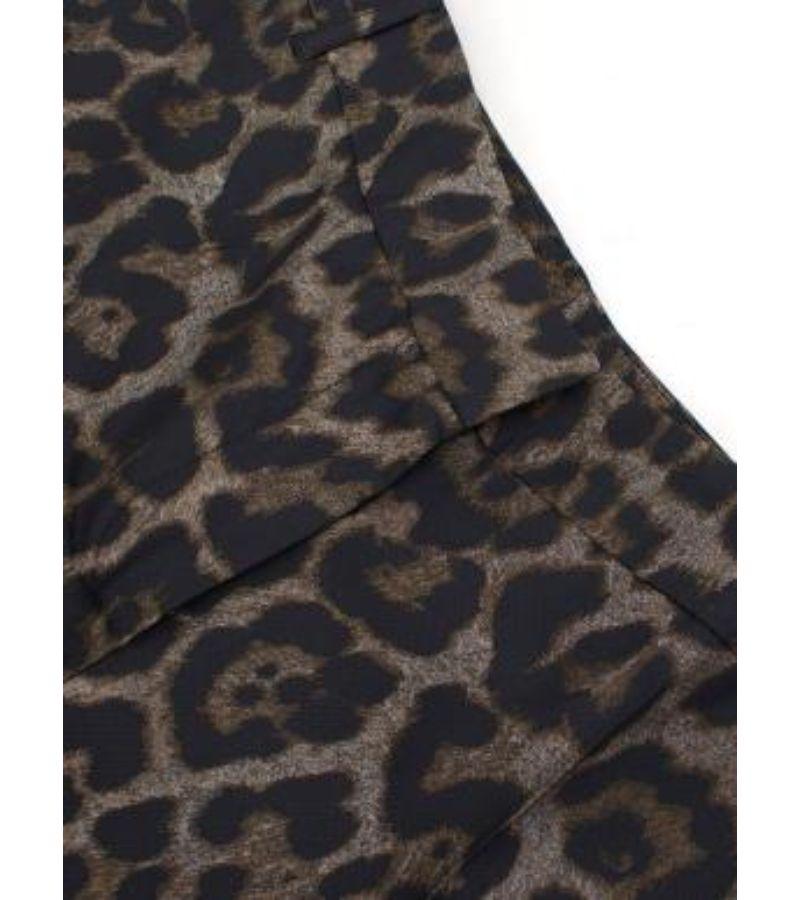 Lanvin Cropped Leopard Print Trousers In Excellent Condition For Sale In London, GB