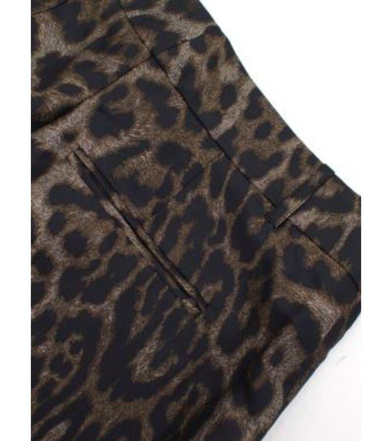 Lanvin Cropped Leopard Print Trousers For Sale 1