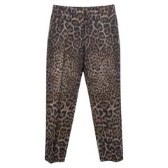 Lanvin Cropped Leopard Print Trousers