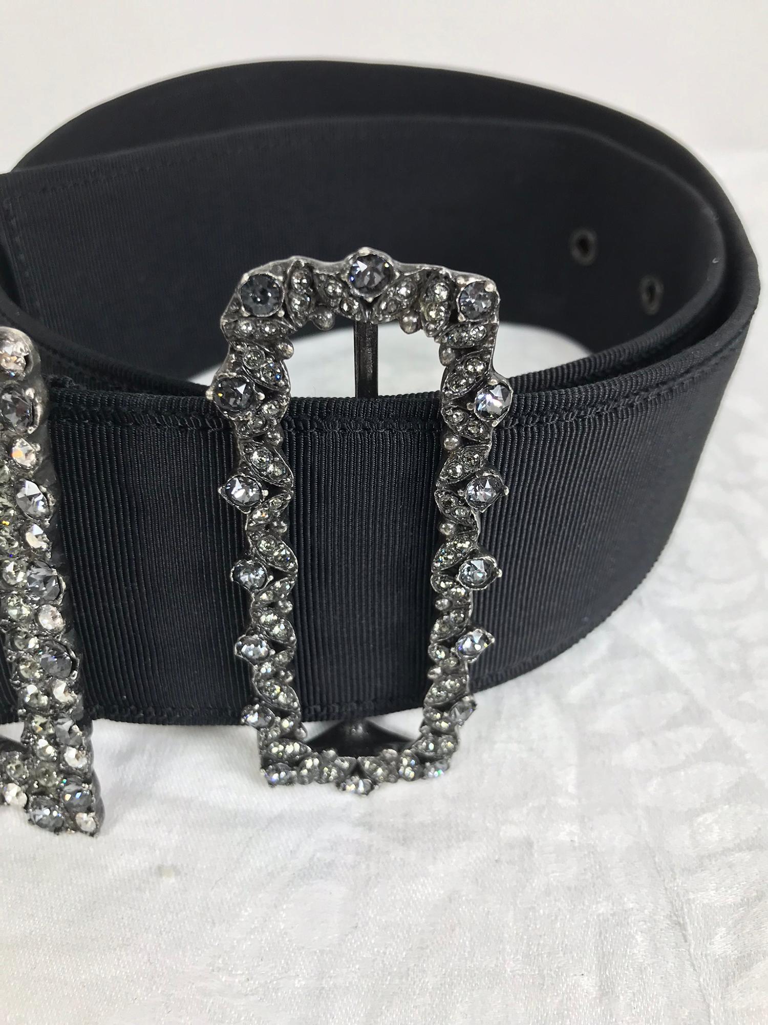 Lanvin Crystal Rhinestone Buckle Belt 