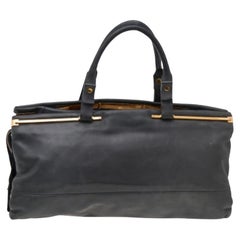 Lanvin Borsa in pelle grigio scuro/nero