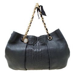 Lanvin Dark Grey Leather Amalia Hobo