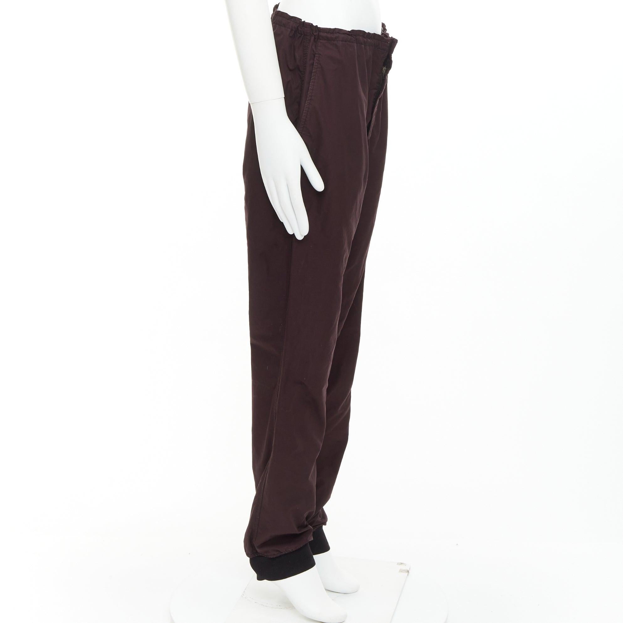 LANVIN pantalón jogger cónico con cordón en la cintura morado oscuro FR46 S en Bastante bueno estado para la venta en Hong Kong, NT