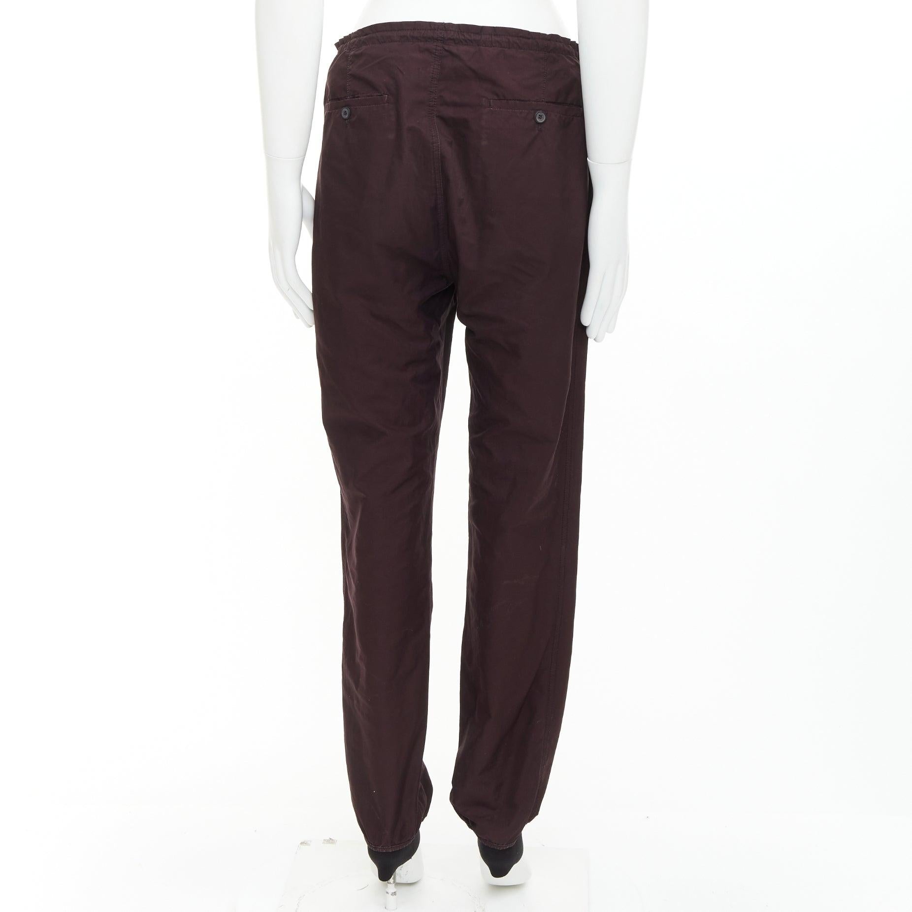 De los hombres LANVIN pantalón jogger cónico con cordón en la cintura morado oscuro FR46 S en venta
