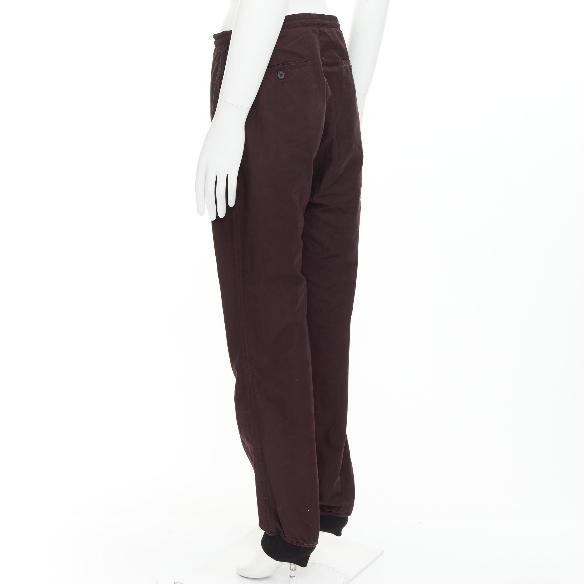 LANVIN pantalón jogger cónico con cordón en la cintura morado oscuro FR46 S en venta 1