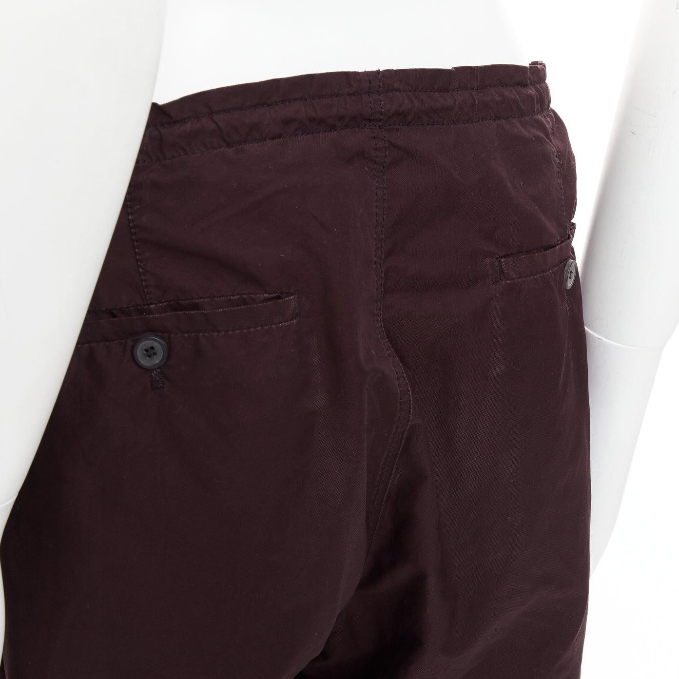 LANVIN pantalón jogger cónico con cordón en la cintura morado oscuro FR46 S en venta 2