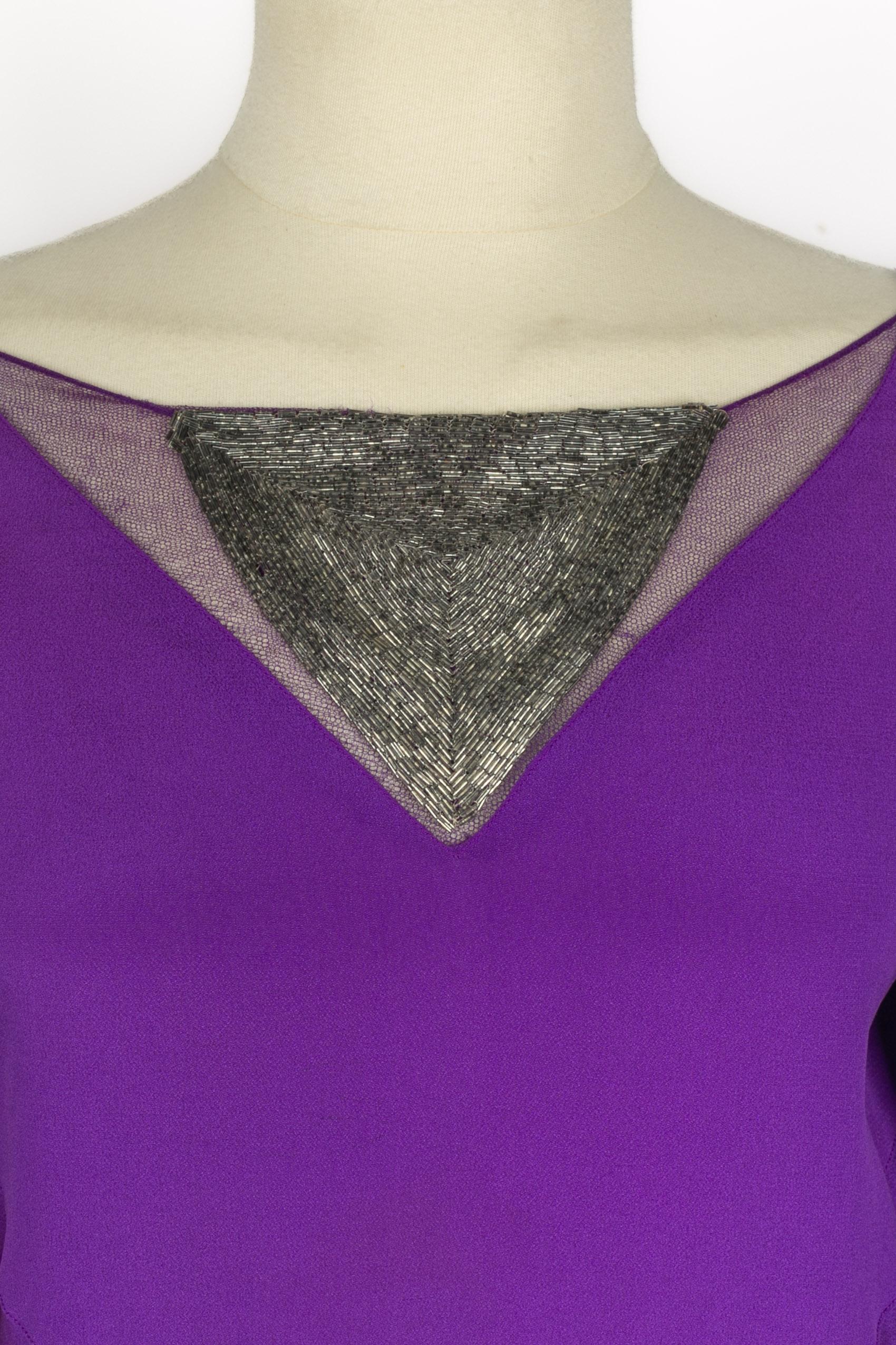 Lanvin Kleid Winter 1929 (Violett) im Angebot