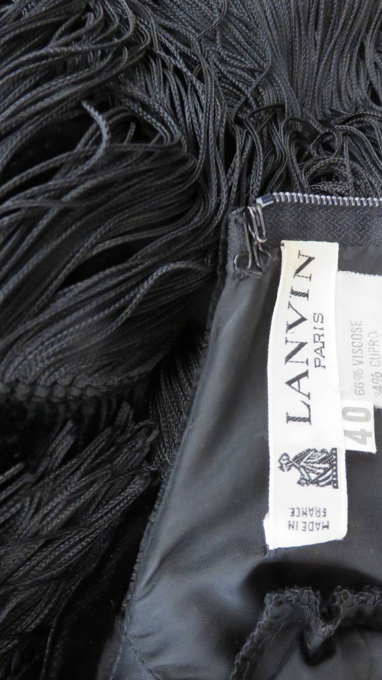  Lanvin - Robe à franges, années 1980 en vente 7