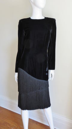 Lanvin Dress with Silk Fringe 1980s
