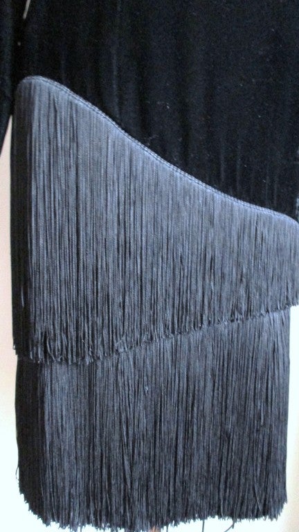 Women's  Lanvin Dress with Fringe 1980s For Sale