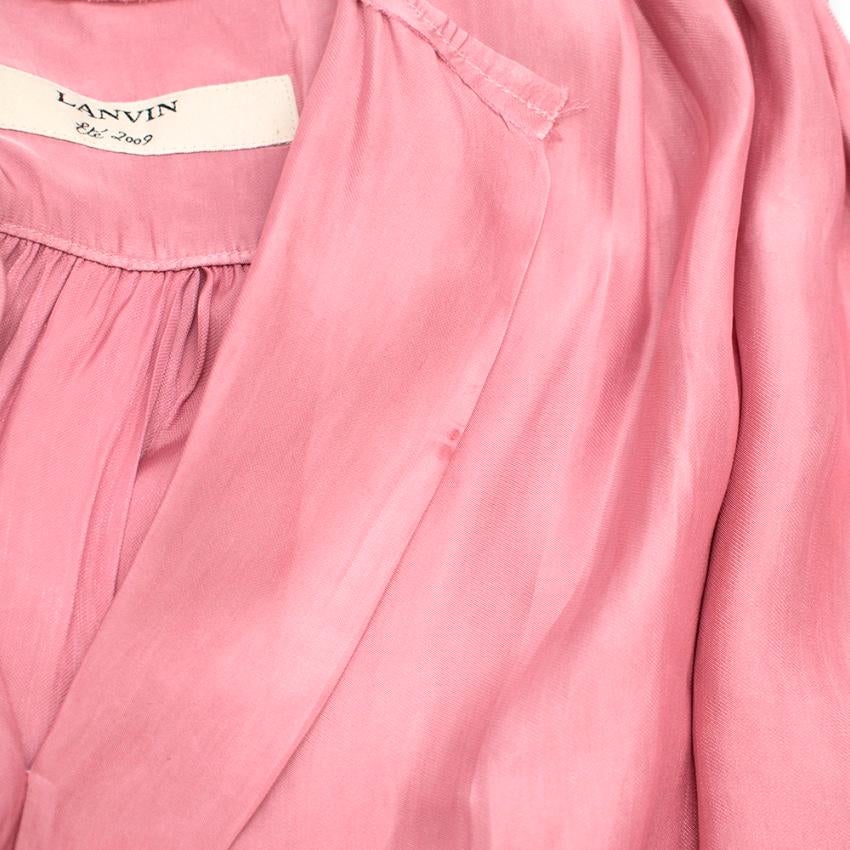 Lanvin Dusty Pink Button-embellished Top - Size US 4 In Excellent Condition For Sale In London, GB