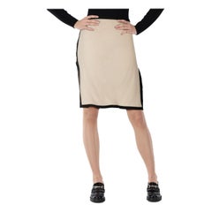 Lanvin Ecru Contrast Trim Mini Skirt Size XS