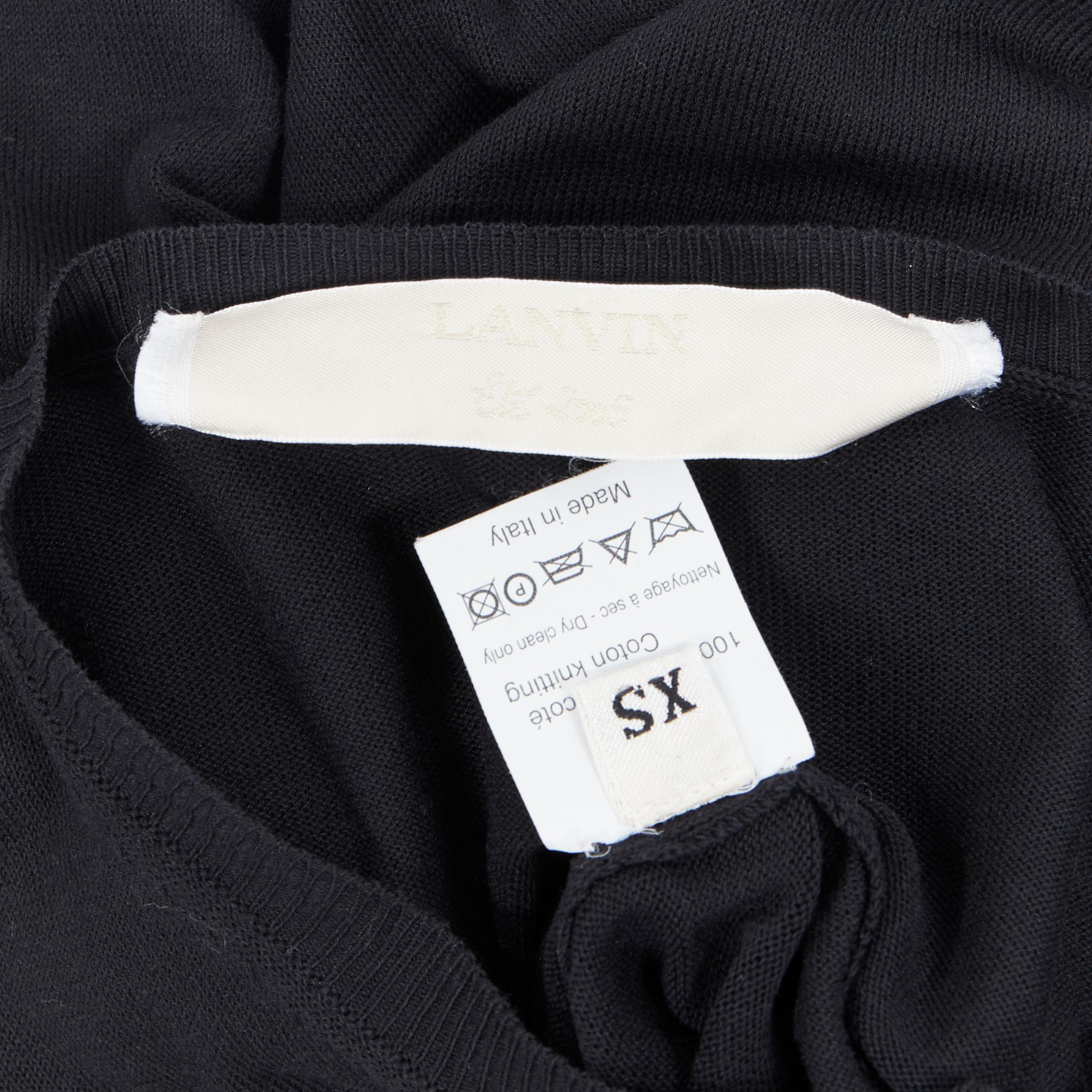 LANVIN Elbaz 2005 100% cotton wide sleeve silk button cardigan sweater XS 2