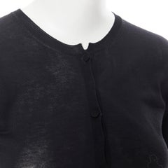 LANVIN Elbaz 2005 100% cotton wide sleeve silk button cardigan sweater XS