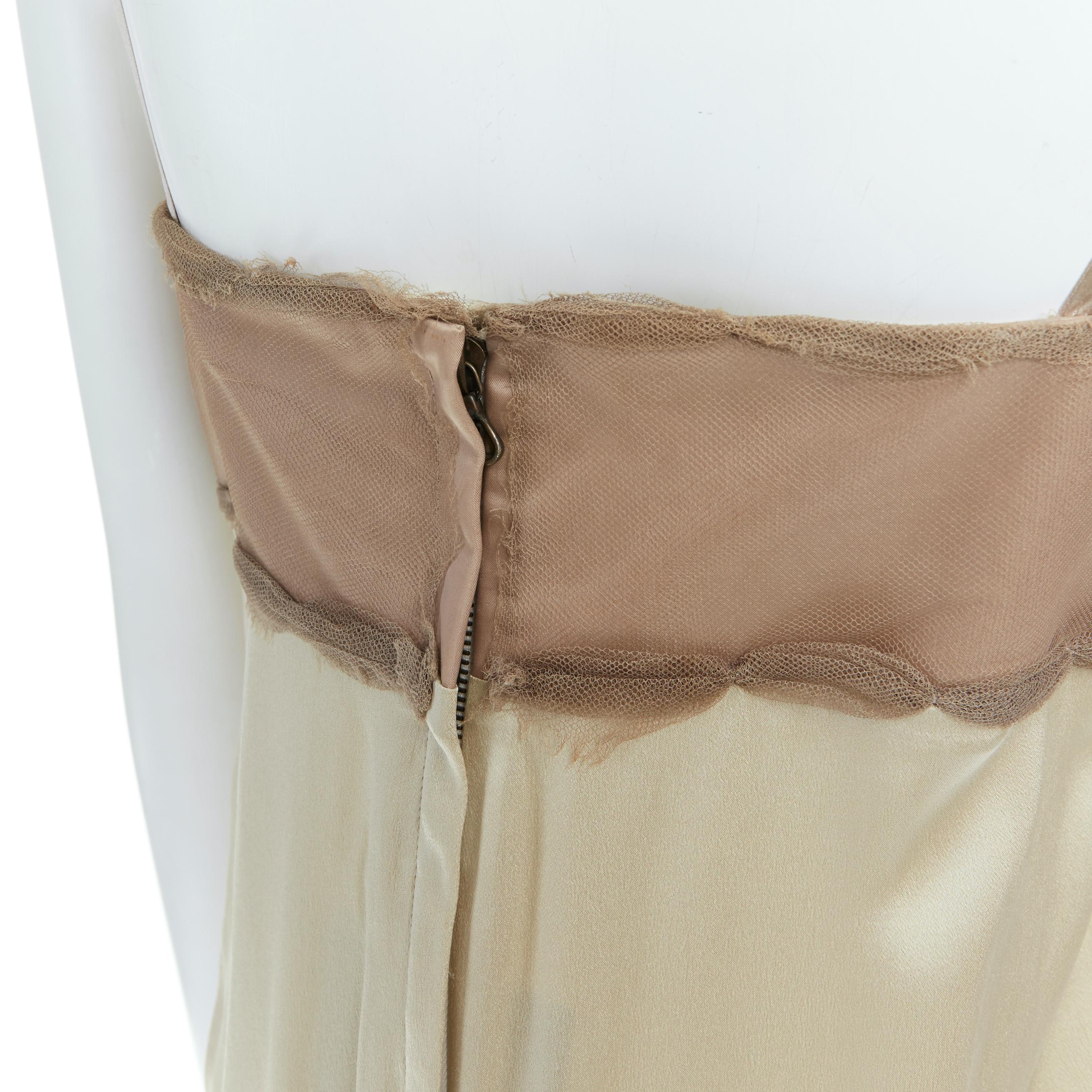 LANVIN ELBAZ 2006 kristallbesetztes, juwelenbesetztes Kleid aus Seide mit drapiertem Oberteil FR38 3