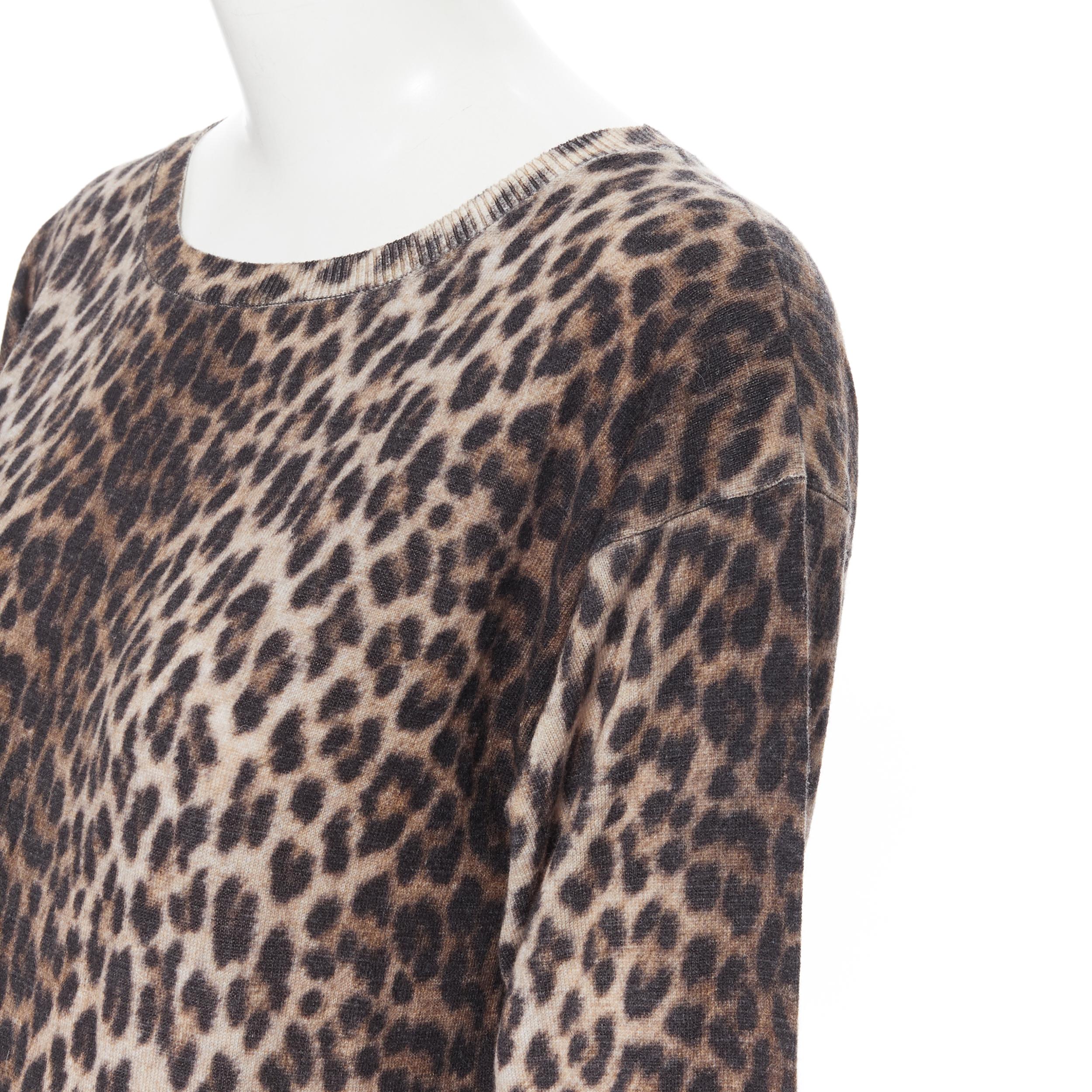 LANVIN ELBAZ 2010 100% wool brown leopard spot 3/4 sleeve knit sweater dress XS
Brand: Lanvin
Designer: Alber Elbaz
Collection: Fall 2010
Model Name / Style: Sweater dress
Material: Wool
Color: Brown
Pattern: Leopard
Extra Detail: Short sleeve