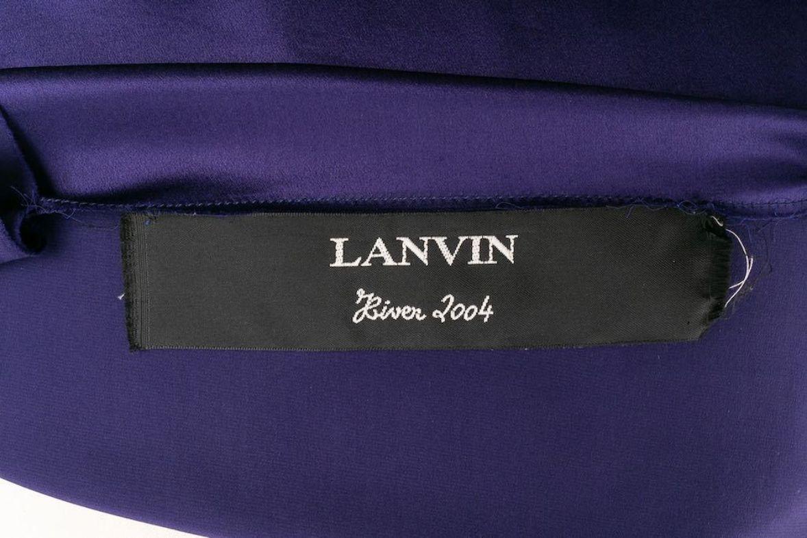 Robe en soie violette ornée de Lanvin Collection Winter, 2004 en vente 6