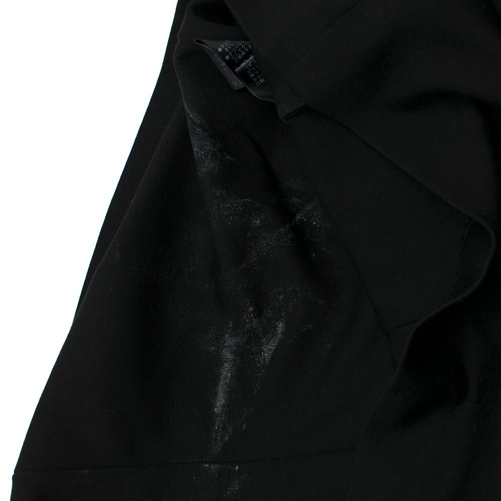 Lanvin En Bleu Black Taffeta Ruffled Jersey Top - Size US 6 2