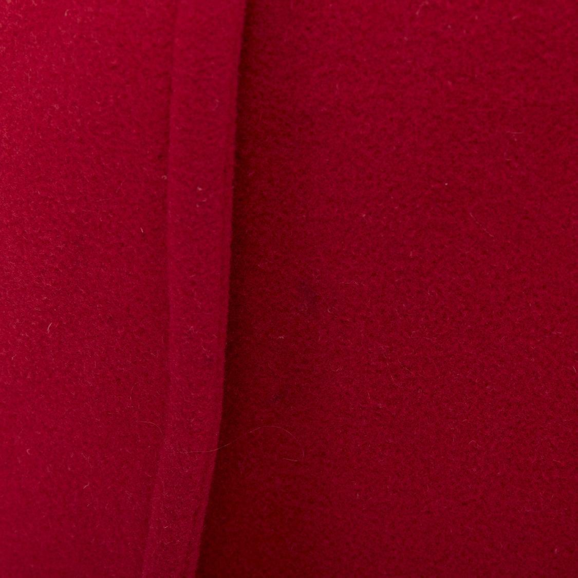 LANVIN EN BLEU cappotto in misto lana rosso nero marrone con alamari in pelle FR36 S in vendita 4