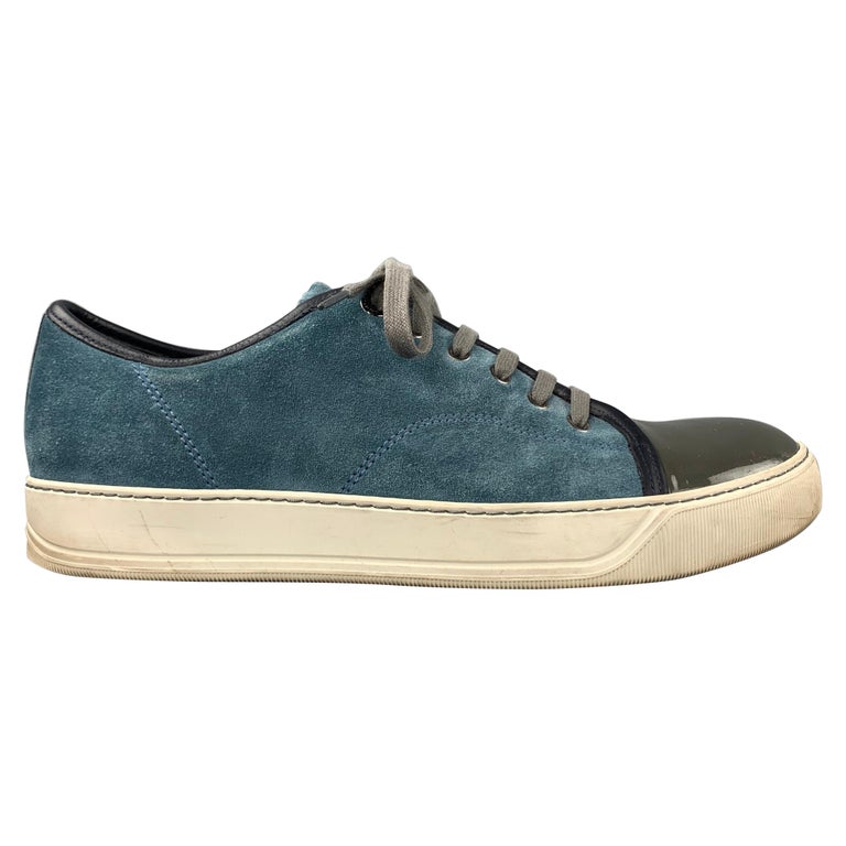 LANVIN en BLEU Size 9 Blue Leather Lace Up Sneakers at 1stDibs | lanvin en bleu