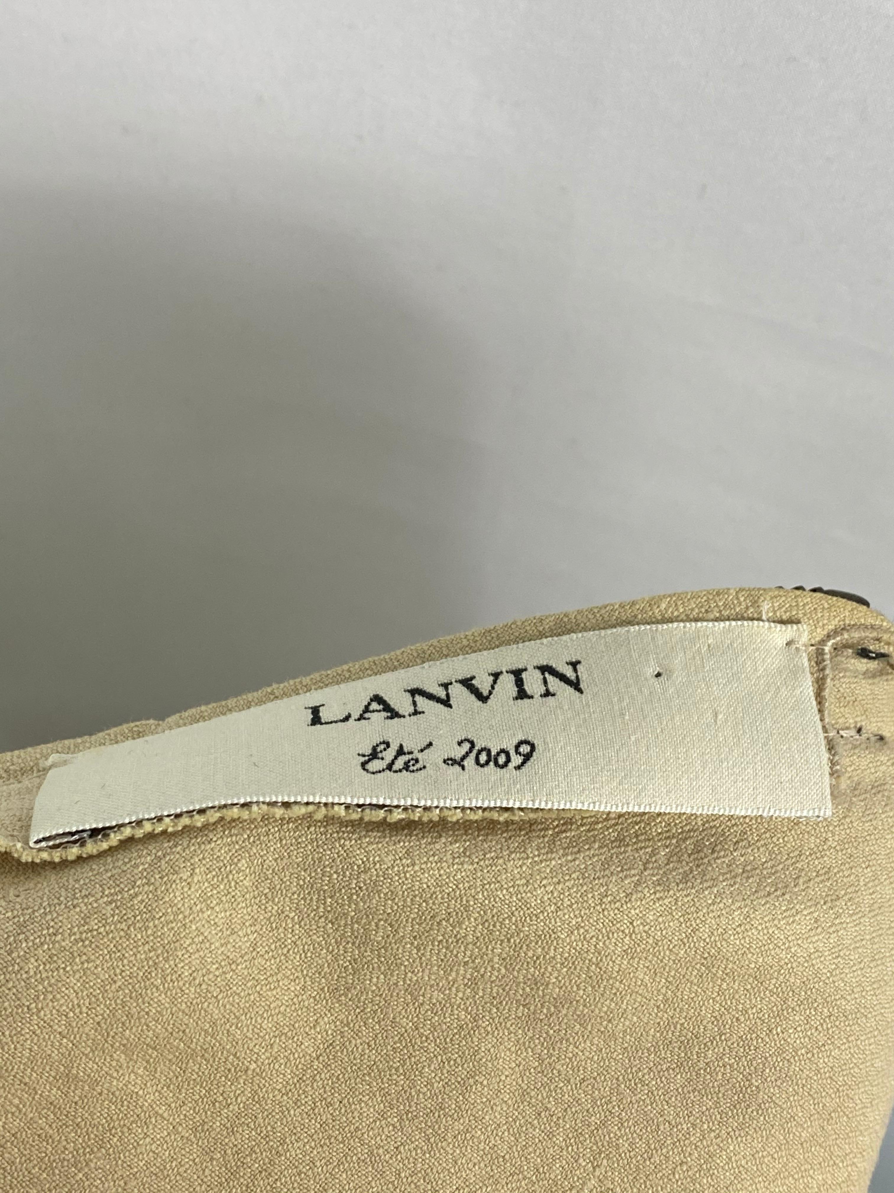 LANVIN Est. 2009 Beige Sleeveless Mini dress w/ Zipper Size 36 7