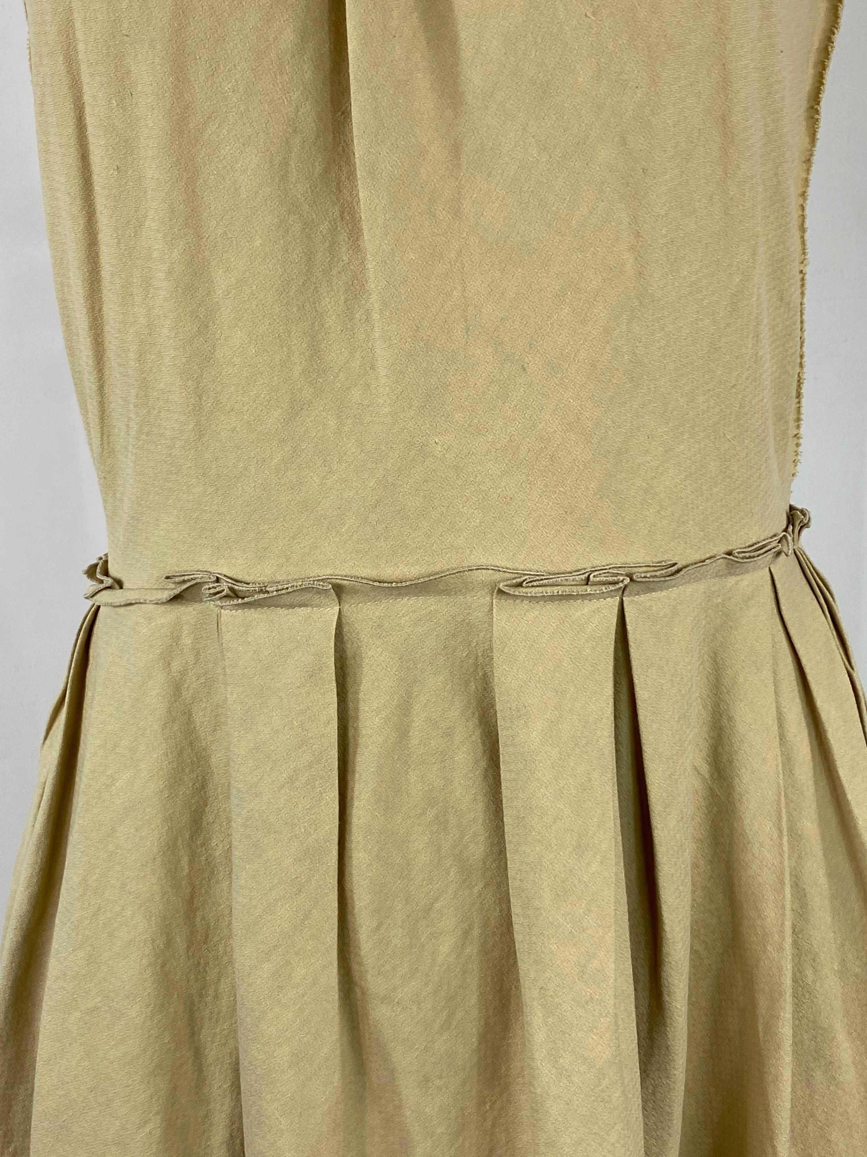 LANVIN Est. 2009 Beige Sleeveless Mini dress w/ Zipper Size 36 5